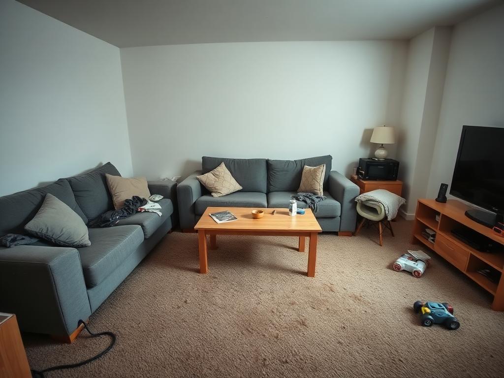 Living Room Refresh — before cleaning